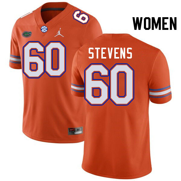 Women #60 Chase Stevens Florida Gators College Football Jerseys Stitched-Orange